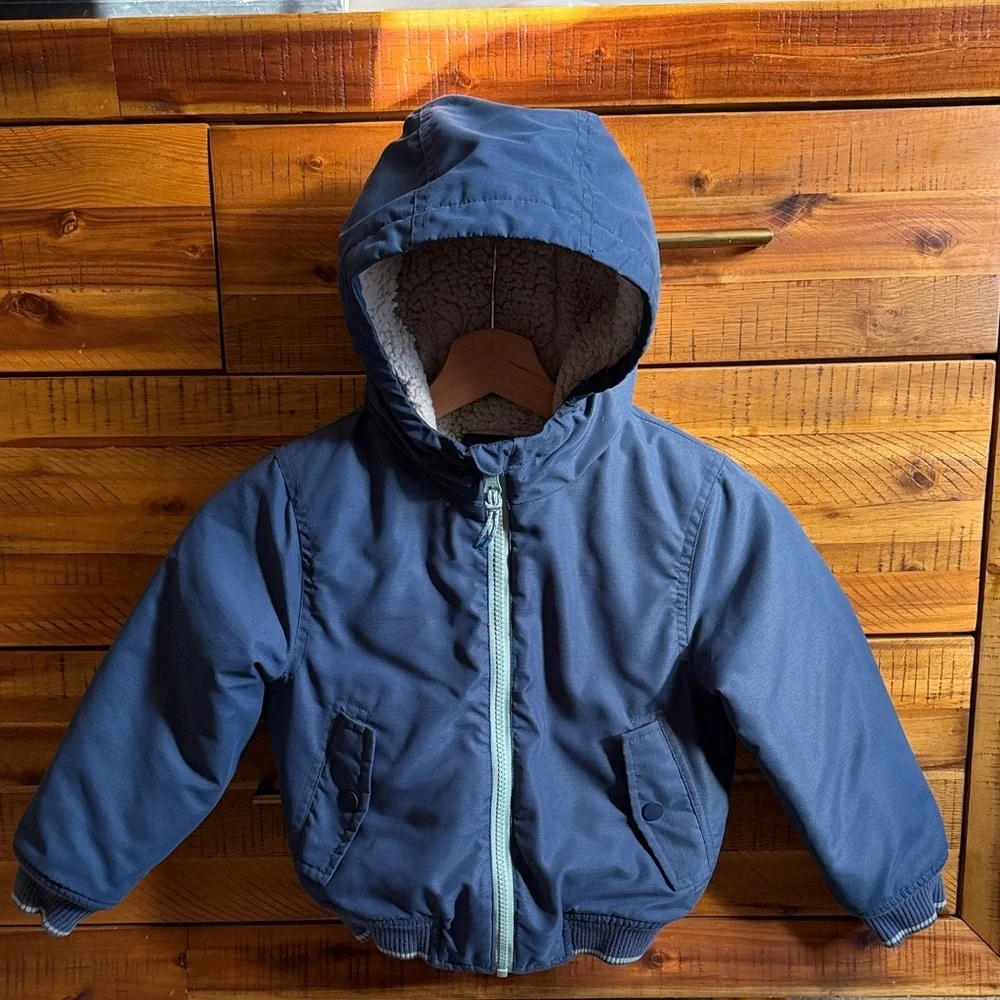Mini Boden Boy’s Navy Blue Hooded Jacket